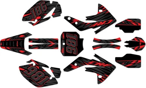 Miniatura 6 de Kit de gráficos para Honda CRF 150R (2007-2023) serie Twitch azul 09 mil – Dirt Bike - Kit de calcomanías gráficas de carreras personalizadas, sin