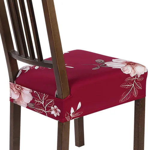 Miniatura 19 de SearchI Juego de 6 Fundas de Asiento para Sillas de Comedor Elásticas, Fundas de Asiento Suave Extraíbles y Lavables para Sillas de Comedor, Flor
