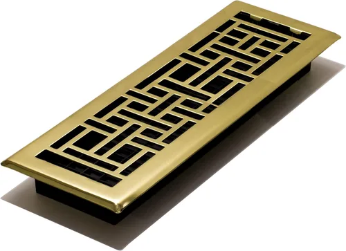 Miniatura 50 de Decor Grates Registro de suelo oriental AJH412-RB, 4 x 12 pulgadas, acabado de bronce frotado bronce (Rubbed Bronze Finish)