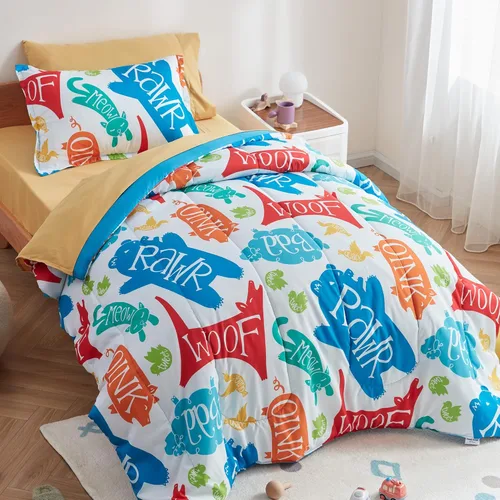 Miniatura 19 de SLEEP ZONE Juego de edredón de 2 piezas para niños y niñas, resistente a la decoloración, lavable a máquina, cohete espacial