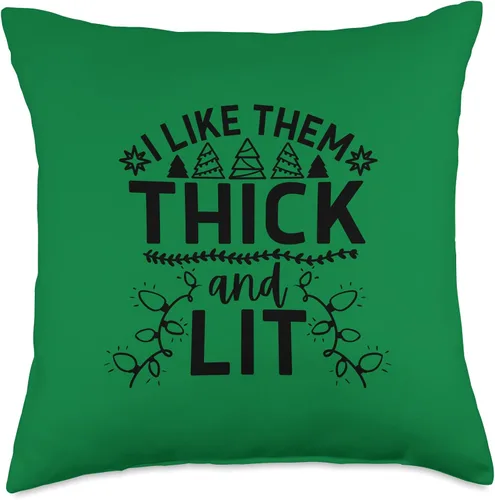 Miniatura 4 de jovy fits I Like Them - Almohada gruesa y iluminada con luces para árbol de Navidad, 16 x 16 pulgadas, multicolor