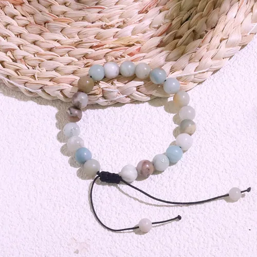 Miniatura 26 de Pulsera de cristal curativo para mujer de 0.315 in, pulsera de cuentas de cristal natural ajustable hecha a mano, joyería curativa, regalo
