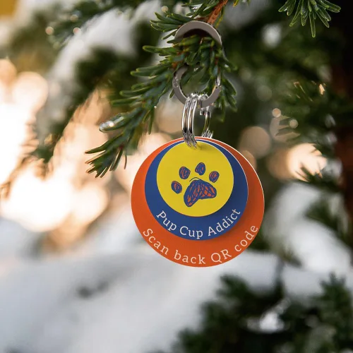 Miniatura 6 de Etiqueta de identificación de perro personalizada con código QR con almacenamiento de información de mascotas en línea Modifiable