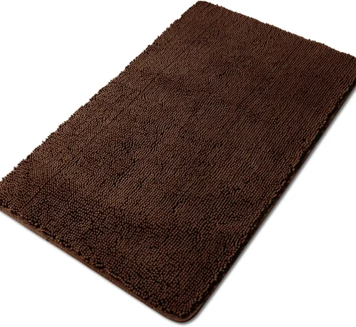 Miniatura 201 de Yeaban Alfombra de pasillo de baño de 24 x 72 pulgadas, antideslizante, alfombra de baño larga de felpilla gruesa, absorbente y lavable, alfombra
