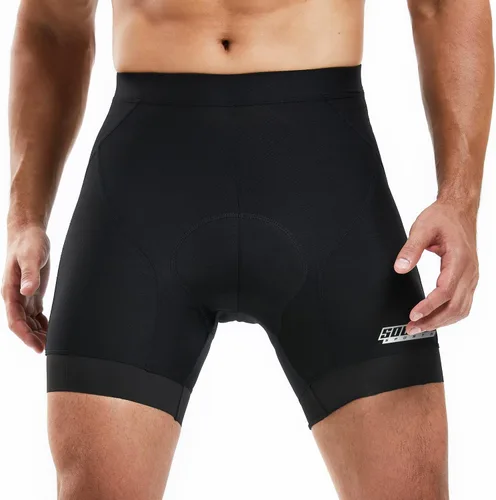 Miniatura 3 de Souke Sports Pantalones cortos de ciclismo para hombre, con acolchado 4D para bicicleta, MTB Liner Shorts con agarre antideslizante en las piernas