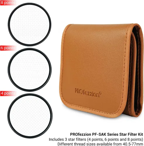 Miniatura 4 de PROfezzion Kit de filtro de estrella de 2.835 in, 3 piezas de filtro Starburst ajustable para Nikon Z6 Z6II Z7 Z7II con lente Z 0.945-2.756 in f4