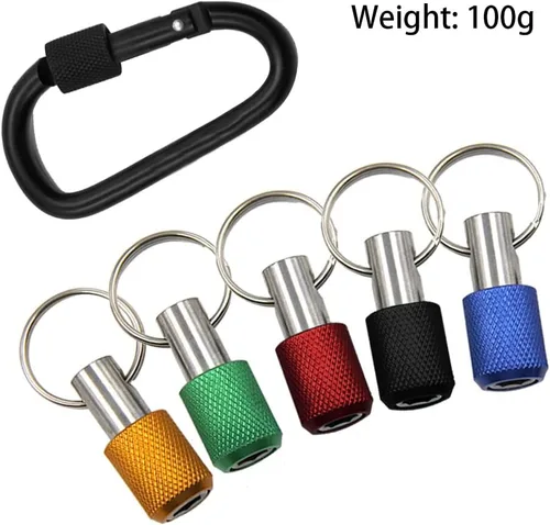Miniatura 7 de Soporte para broca de aleación de aluminio, barra de extensión de llavero de aleación de aluminio, vástago hexagonal de 1/4 pulgadas, adaptador