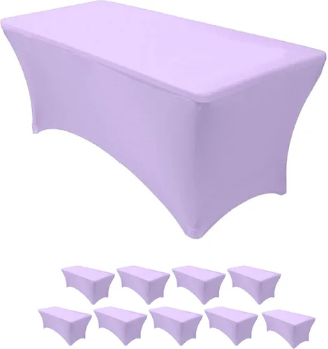 Miniatura 9 de Banquet Tables Pro Mantel rectangular plegable de elastano de 6 pies de largo, elástico, ajustado, para mesas de patio plegables de 30 pulgadas
