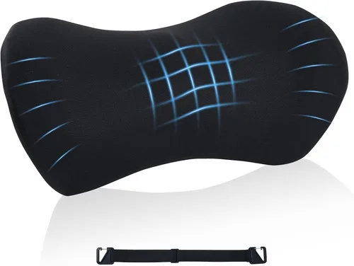 Miniatura 13 de Almohada lumbar, almohada de apoyo lumbar de espuma viscoelástica para silla de oficina y asiento de automóvil, almohada de apoyo para aliviar