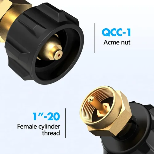 Miniatura 3 de Adaptador de Recarga de Propano para Tanques de 1 lb, Adaptador de Propano Llena 1lb desde 20lb, Acoplador de Tanque de Cilindro de Gas LP