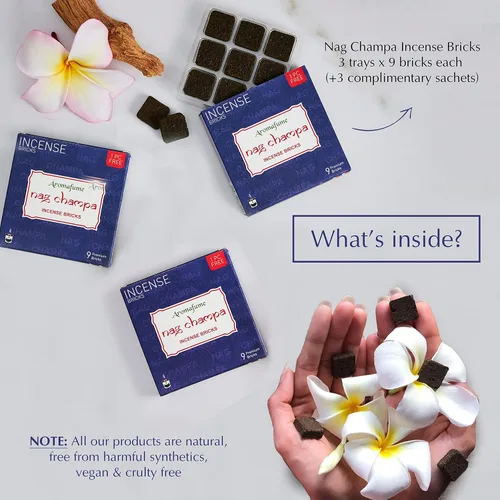 Miniatura 2 de Aromafume - Paquete de recambio de ladrillos de incienso Nag Champa (3 x 9 ladrillos) por Aromafume Ideal para la espiritualidad Fabricado