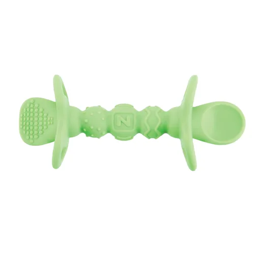 Miniatura 3 de Nuby Dipeez - Cucharas y cucharas de silicona 2 en 1 para autoalimentación, paquete de 2, utensilios para niños pequeños con asas de fácil agarre