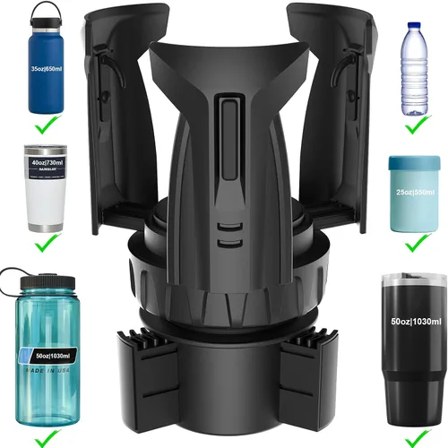 Expansor de portavasos, expansor automático de portavasos para automóvil con capacidad para botellas de agua grandes, para vasos de viaje y tazas