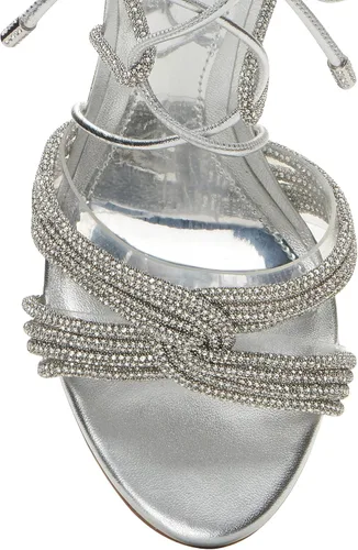 Miniatura 8 de Vince Camuto Aimery - Sandalias de vestir con tacón envolvente para mujer, Transparente plateado