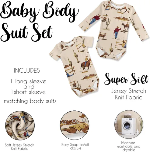 Miniatura 4 de Sweet Jojo Designs Baby Clothes Bodysuit Short Long Sleeve Newborn Infant Bodysuits