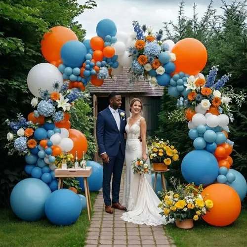 Miniatura 6 de Arco de globos de color azul polvoriento, kit de guirnalda de globos de látex para baby shower, cumpleaños, despedida de soltera, boda, graduación