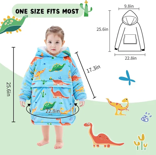 Miniatura 6 de yescool - Manta con capucha para niños, sudadera con manta de gran tamaño con sherpa, regalos para niñas adolescentes, jóvenes, niños, niñas