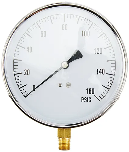 Miniatura 3 de PIC Gauges CONTRACTOR-4LE Contractor Series - Manómetro seco no rellenable de montaje inferior con estuche SS, internos de latón, lente de plástico