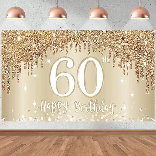 Miniatura 9 de Cartel de feliz cumpleaños 15 para niñas, decoración de fondo de cumpleaños dorado y blanco con texto en inglés "Sweet 15", póster de fondo