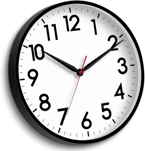 AKCISOT Reloj de pared de 16 pulgadas, grande, silencioso y sin tictac, funciona con pilas, reloj analógico clásico decorativo para sala de estar,