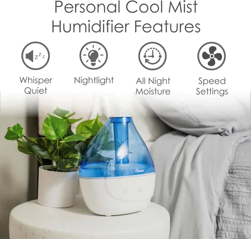 Miniatura 6 de Crane Humidificador ultrasónico de niebla fría, azul y blanco