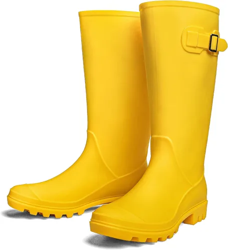 Miniatura 4 de DKSUKO Women's Tall Rain Boots Garden Boots Waterproof Wellington Rubber Boots