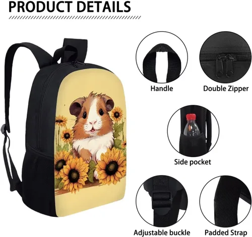 Miniatura 18 de HUGS IDEA Los animales frescos 3D niños escuela libro bolsa niños impresión mochilas, Baloncesto, Moderno