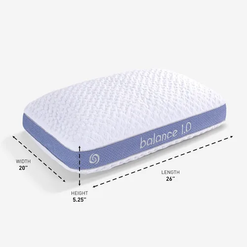 Miniatura 7 de Bedgear Balance 1.0 Almohada de rendimiento, almohada de cama de apoyo medio para todas las posiciones de sueño Relleno Boost Blend con comodidad
