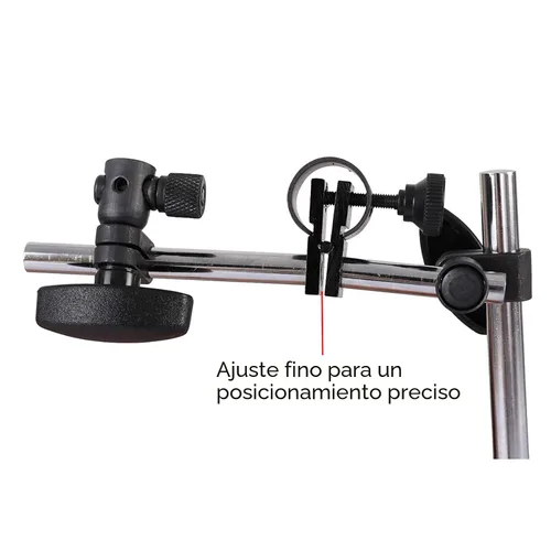 Miniatura 5 de Qnkaa Indicador de esfera con soporte de base magnética de ajuste fino y brazo largo 0-1" Indicador de esfera magnético 0.001" Indicador de esfera