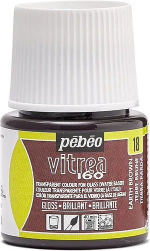 Miniatura 38 de Pebeo Vitrea 160 - Pintura para vidrio brillante, botella de 45 ml - Azul lapislázuli