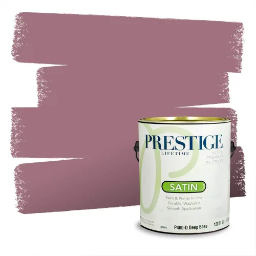 Miniatura 144 de Prestige Paints Pintura exterior e imprimación en uno, 1 galón, plano, coincidencia comparable de Valspar* Amber Rose*