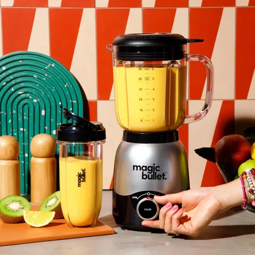 Miniatura 5 de Batidora Combo Magic Bullet®, 600W, Jarra de 48oz, Taza de 16oz con Tapa para Llevar, Fácil de Limpiar, Cuchilla Cruzada, para Batidos, Salsas
