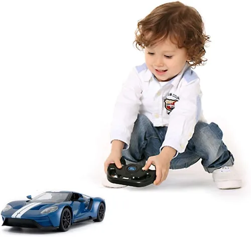 Miniatura 9 de RASTAR Auto RC 1/14 Ford GT Control remoto RC Race Toy Car para niños, puertas abiertas por manual, azul (2.4 GHz)