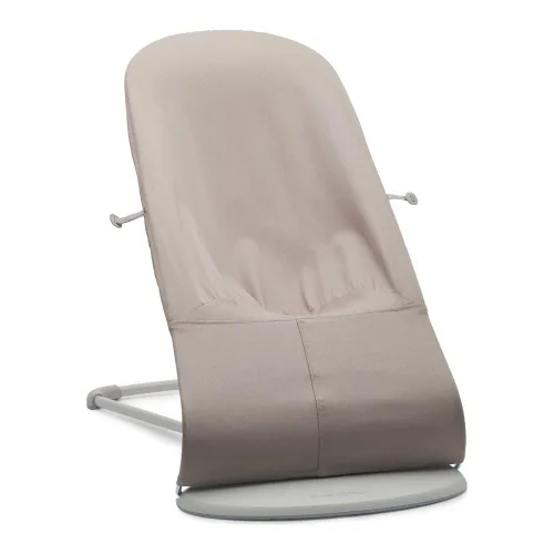 Miniatura 2 de BabyBjörn Bouncer Bliss, gris arena, tejido, edredón de pétalos Asiento gorila ajustable 2 en 1 para bebé y silla para niños pequeños, recién