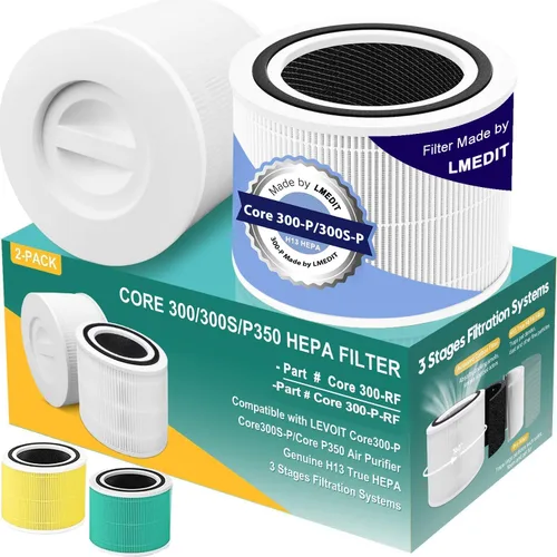 Miniatura 11 de Filtro de Repuesto para Purificador de Aire Core 300 Compatible con LEVOIT Core 300, 300S, P350 VortexAir, Filtro Core 300S con HEPA Verdadera H13