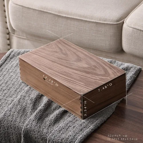 Miniatura 2 de Beexchange Joyero de madera de nogal negro, hecho a mano, caja de joyería clásica. Joyeros y organizadores para mujeres, hombres y niñas