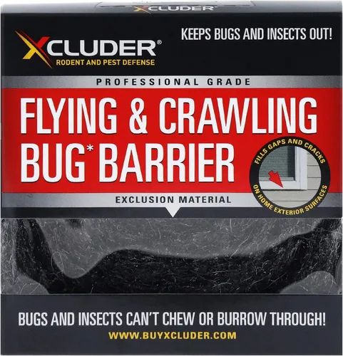 Xcluder Barrera de insectos voladores y gateantes, rollo de lana de acero inoxidable de 1 x 48 pulgadas, material no corrosivo y antioxidante que
