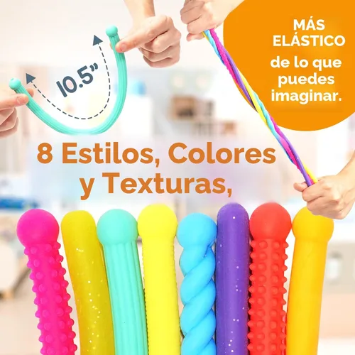 Miniatura 2 de Juguetes sensoriales para niños con autismo – Juguetes sensoriales elásticos texturizados para el estrés – Juguetes sensoriales con necesidades