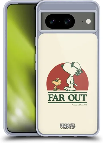 Miniatura 337 de Head Case Designs Funda de gel Woodstock 50th con licencia oficial de Peanuts Snoopy Guitar 1969 [protección de grado militar] compatible