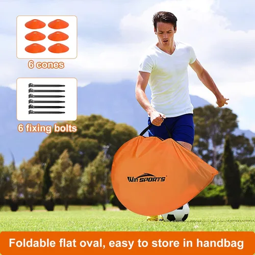 Miniatura 3 de Win SPORTS Redes de fútbol portátiles plegables Pop Up Pro 2 con estuche de transporte y conos de entrenamiento, práctica en patio trasero, escuela