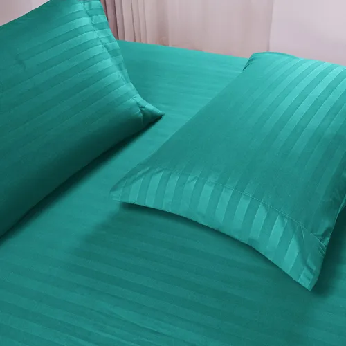 Miniatura 4 de Mocassi Juego de sábanas King Stripe – Sábanas y fundas de almohada de lujo para hotel de 1800 ° Premier – Sábanas ultrasuaves, transpirables
