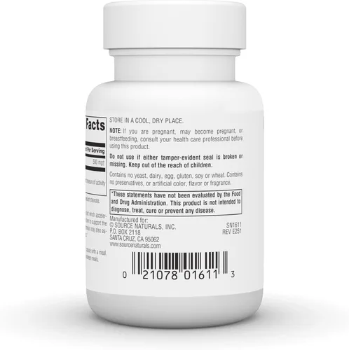 Miniatura 4 de Source Naturals Enzima de piña bromelina - 2,000 GDU/GRAM - 500mg - 30 Cápsulas