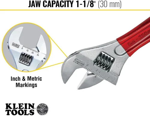 Miniatura 3 de Klein Tools 507-10 llave inglesa ajustable de capacidad extra, 10 pulgadas