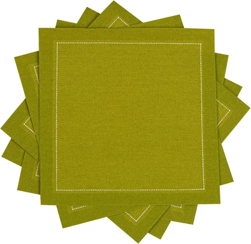 Miniatura 30 de Servilletas de cóctel de algodón blanco, 100% algodón, paquete de 50 unidades, 4.5 x 4.5 pulgadas, calidad de hotel, suaves y absorbentes, ideales