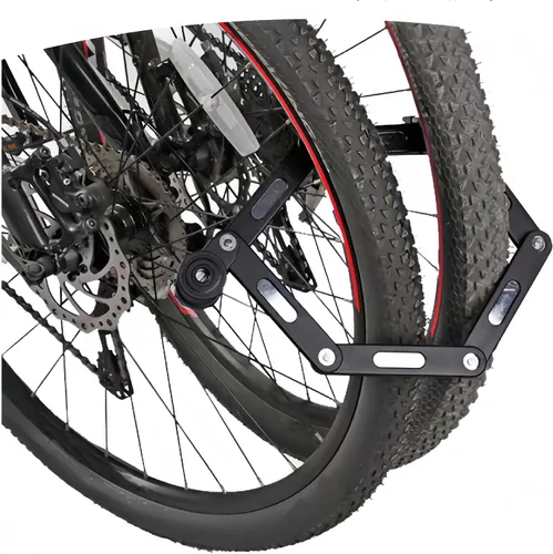 Miniatura 6 de Cerradura plegable de bicicleta de 35.4 pulgadas con 3 llaves y kit de soporte de montaje para bicicletas, scooters eléctricos, antirrobo