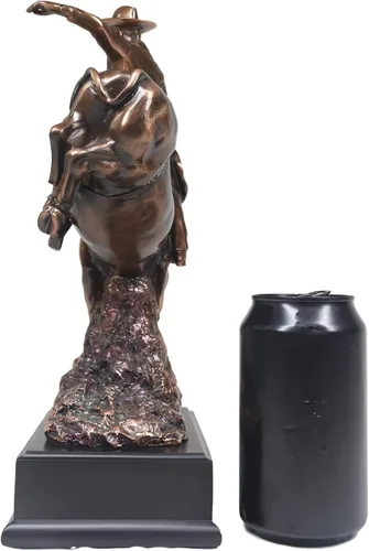 Miniatura 7 de Ebros - Estatua de vaquero de Bull Rider en Bucking Bull Rider en acabado de bronce sepia galvanizado, del viejo mundo, del salvaje oeste, ganado