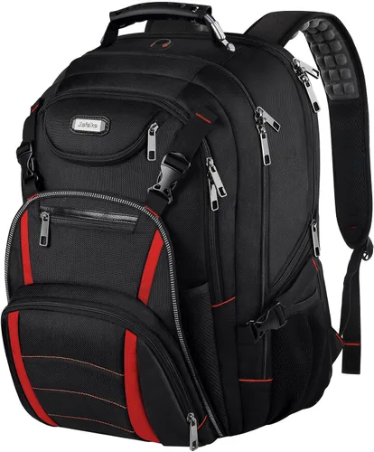 Miniatura 9 de Mochila de viaje para laptop, mochila extragrande para hombres y mujeres, mochila de baloncesto con puerto de carga USB RFID antirrobo, aprobada por