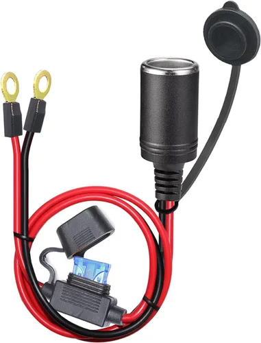 Miniatura 9 de 12AWG Cable de extensión de enchufe de encendedor de cigarrillos hembra para motocicleta, SAE, 12V-24V, para cargadores de batería y accesorios