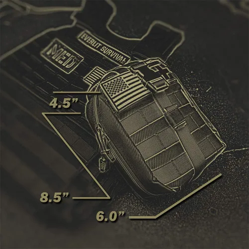 Miniatura 5 de EVERLIT Kit de Trauma de Emergencia, Torniquete CAT GEN-7, Férula de 36 pulgadas, IFAK Táctico de Combate Militar para Respuesta de Primeros Camo
