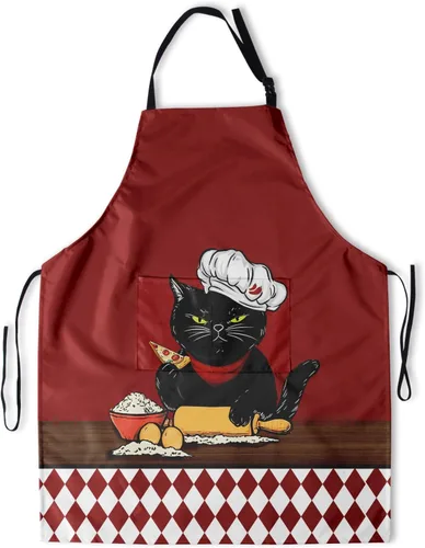 Miniatura 54 de Delantal con bolsillos, delantales para mujeres y hombres, delantal de cocina para cocinar, jardinería, servidor, camarera, pintura